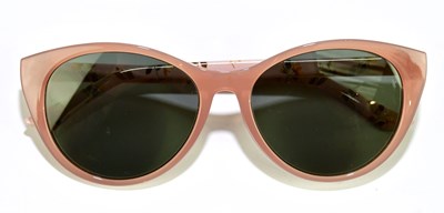 Lot 636 - TED BAKER; a pair of pink plastic sunglasses...