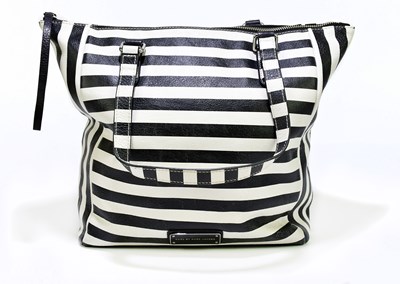 Lot 706 - MARC BY MARC JACOBS; a black and white striped...