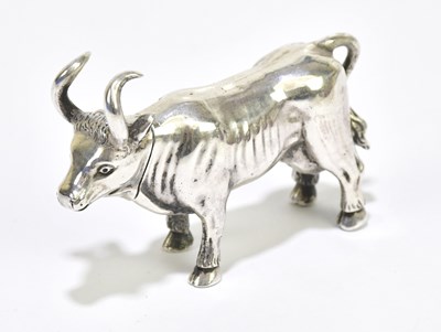 Lot 1320 - A Continental white metal novelty snuff box...