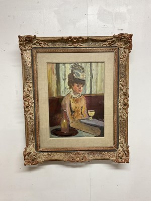 Lot 227 - IN THE MANNER OF EDGAR DEGAS; oil on canvas,...