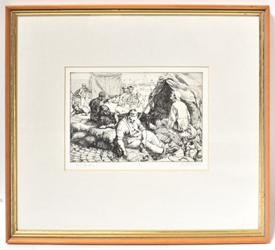 Lot 344 - ROBERT BALL; etching, 'Road Workers', signed...