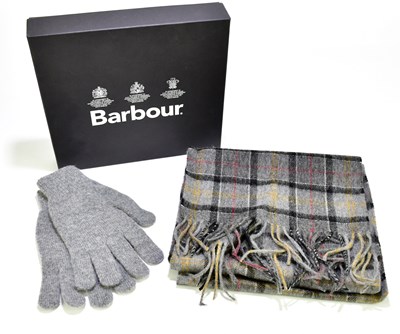 Lot 643 - BARBOUR; an unused 100% pure lamb's wool multi-...