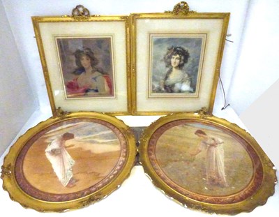 Lot 505 - Four 19th century coloured prints of Classical theme