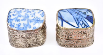 Lot 1829 - Two Chinese plated shard boxes.