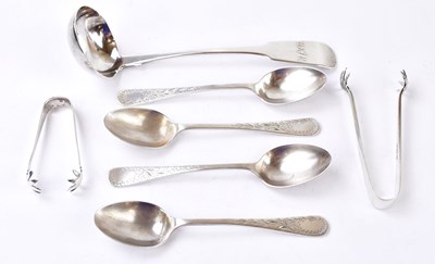 Lot 1213 - A small quantity of hallmarked silver to...