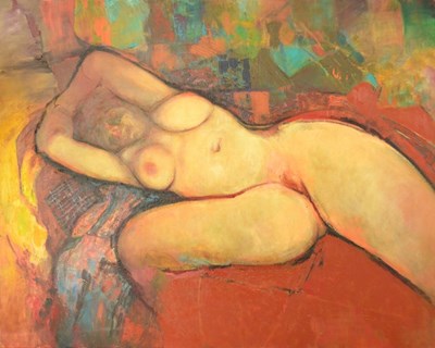 Lot 369 - GERARD DUREAUX (1940-2014); oil on canvas, 'Nu...