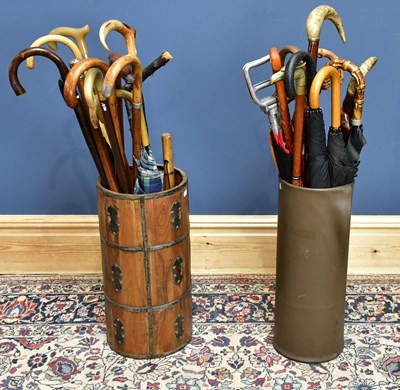 Lot 2032 - A quantity of various walking sticks, to...