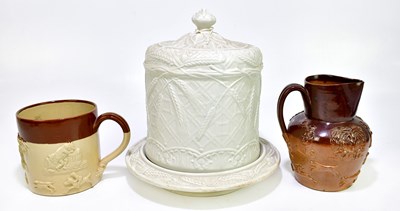 Lot 1673 - A Victorian large cheese dome, embossed with...