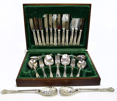 Lot 1011 - A modern cased canteen of electroplated...