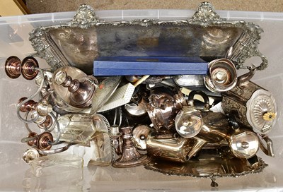 Lot 1002 - A large quantity of silver plated items to...