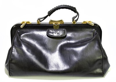 Lot 713 - ZAFFIRO; a large black soft nappa leather...