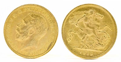Lot 1446 - A George V half sovereign, 1913.