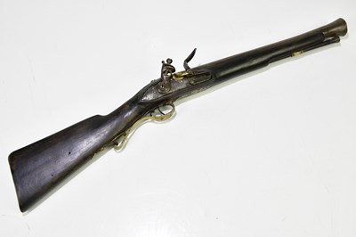 Lot 572 - A 19th century flintlock Musketoon, with 14.5"...