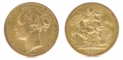 Lot 1433 - A Queen Victoria full sovereign, young head,...