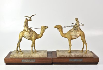 Lot 339 - A pair of spelter figures 'The Desert Prince'...