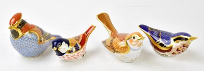 Lot 1709 - ROYAL CROWN DERBY; four paperweights, to...