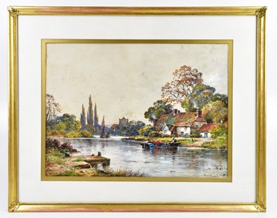 Lot 1546 - FRANK PARSONS; watercolour highlighted with...