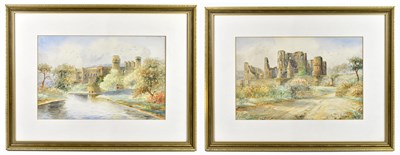 Lot 1547 - ERNEST POTTER; pair of watercolours, castle...