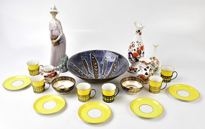 Lot 1711 - A group of decorative ceramics including a...