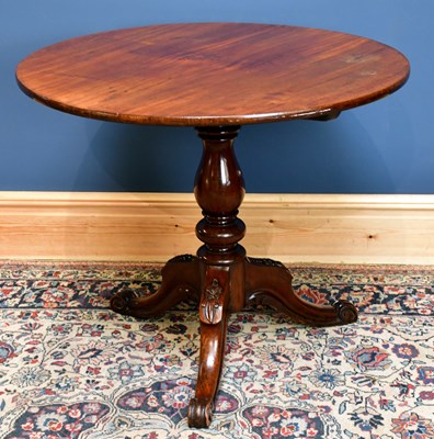 Lot 1077 - A Victorian mahogany circular top tripod table,...