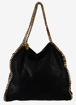 Lot 880 - STELLA MCCARTNEY; a black textured vegan...