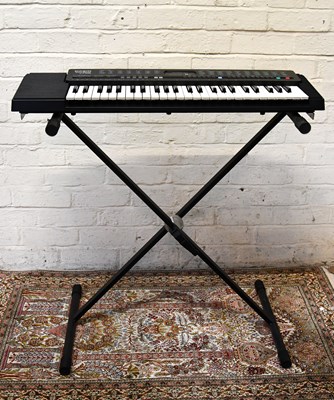 Lot 1307 - CASIO; a Tonebank CT-395 keyboard and stand.
