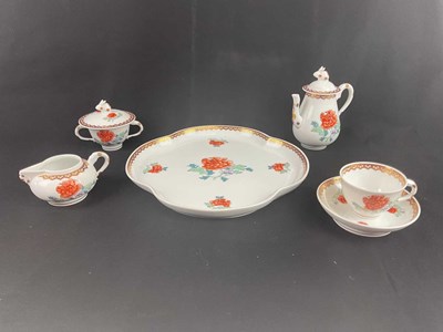 Lot 1625 - HEREND; a cased tea service in the Imari...