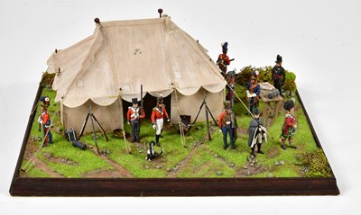 Lot 420 - A model of Wellington's camp at Waterloo,...
