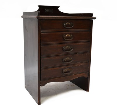 Lot 58 - An Edwardian mahogany music cabinet with five...