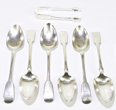 Lot 1172 - A matched set of Victorian hallmarked silver...