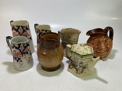 Lot 1682 - DOULTON LAMBETH; a soft glazed jug of baluster...