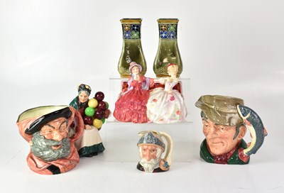 Lot 256 - ROYAL DOULTON; character jugs comprising D6429...