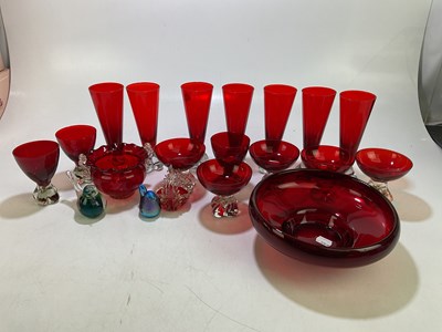 Lot 1799 - A small quantity of assorted ruby and...