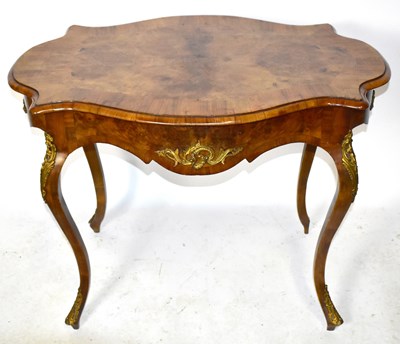 Lot 1525 - A 19th century French walnut centre table of...