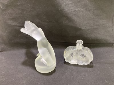 Lot 1771 - LALIQUE FRANCE; a frosted glass figure of a...