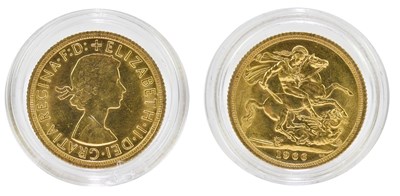 Lot 1401 - An Elizabeth II full sovereign, 1966,...