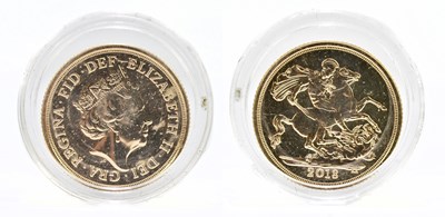 Lot 1404 - An Elizabeth II full sovereign, 2018,...
