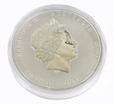 Lot 1408 - A 2017 Australian $30 1kg 9999 grade silver...