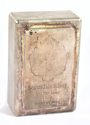 Lot 1411 - A Scottsdale 1kg 999 grade silver bar, serial...
