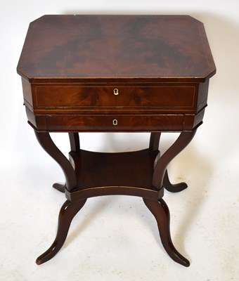 Lot 2730 - A 19th century French mahogany work table of...