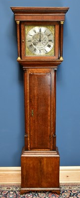 Lot 2284 - A George III oak and mahogany crossbanded...