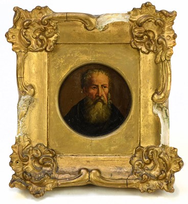 Lot 1104 - 19TH CENTURY; oil on panel, portrait of a...