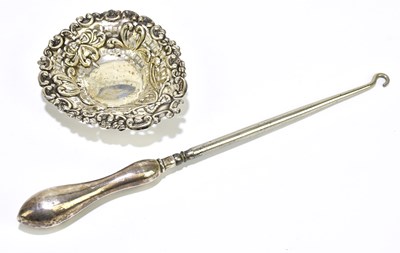 Lot 1376 - M BROS; a Victorian hallmarked silver heart...
