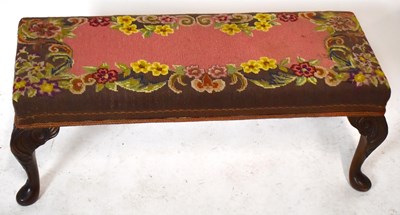 Lot 1730 - A reproduction long foot stool of rectangular...