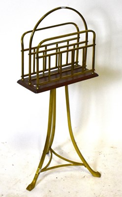 Lot 1676 - A late 19th century brass oak revolving...
