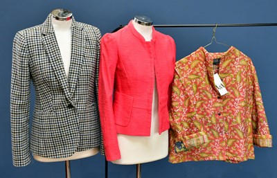 Lot 757 - MARJE; a textured cotton pink short jacket...