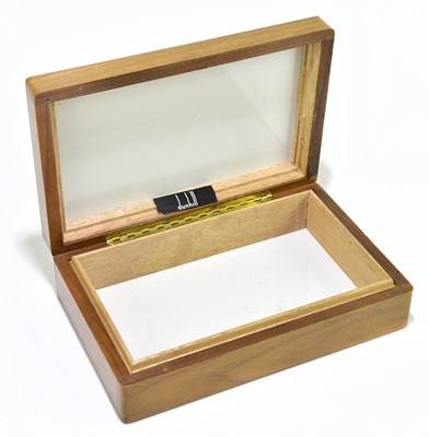 Lot 2019 - DUNHILL; a walnut humidor, height 7cm, width...