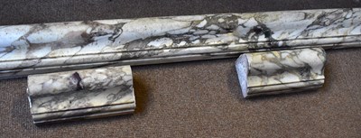 Lot 2303 - A marble fire fender, 180cm x 40cm.