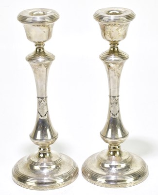 Lot 1101 - A large pair of loaded Elizabeth II hallmarked...