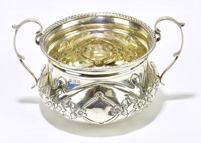 Lot 1109 - W.G. KEIGHT; a George V hallmarked silver twin...